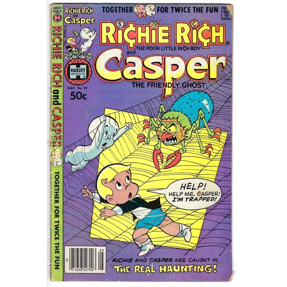 Vintage Richie Rich and Casper The Friendly Ghost Comic Book May 1981 Issue 39